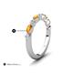 5 - Mira 0.46 ctw Marquise Citrine and Round Natural Diamond Women Stackable Wedding Band 