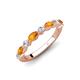 4 - Mira 0.46 ctw Marquise Citrine and Round Natural Diamond Women Stackable Wedding Band 