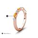 5 - Mira 0.46 ctw Marquise Citrine and Round Natural Diamond Women Stackable Wedding Band 