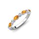 4 - Mira 0.46 ctw Marquise Citrine and Round Natural Diamond Women Stackable Wedding Band 