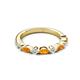 3 - Mira 0.46 ctw Marquise Citrine and Round Natural Diamond Women Stackable Wedding Band 