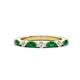 1 - Mira 0.46 ctw Marquise Emerald and Round Natural Diamond Women Stackable Wedding Band 