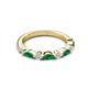3 - Mira 0.46 ctw Marquise Emerald and Round Natural Diamond Women Stackable Wedding Band 
