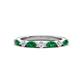 1 - Mira 0.46 ctw Marquise Emerald and Round Natural Diamond Women Stackable Wedding Band 