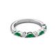3 - Mira 0.46 ctw Marquise Emerald and Round Natural Diamond Women Stackable Wedding Band 