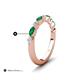 5 - Mira 0.46 ctw Marquise Emerald and Round Natural Diamond Women Stackable Wedding Band 