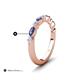 5 - Mira 0.46 ctw Marquise Iolite and Round Natural Diamond Women Stackable Wedding Band 