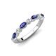 4 - Mira 0.46 ctw Marquise Iolite and Round Natural Diamond Women Stackable Wedding Band 