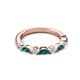 3 - Mira 0.58 ctw Marquise London Blue Topaz and Round Natural Diamond Women Stackable Wedding Band 
