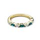 3 - Mira 0.58 ctw Marquise London Blue Topaz and Round Natural Diamond Women Stackable Wedding Band 