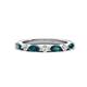1 - Mira 0.58 ctw Marquise London Blue Topaz and Round Natural Diamond Women Stackable Wedding Band 