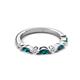 3 - Mira 0.58 ctw Marquise London Blue Topaz and Round Natural Diamond Women Stackable Wedding Band 
