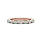 1 - Mira 0.42 ctw Marquise Opal and Round Natural Diamond Women Stackable Wedding Band 
