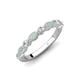 4 - Mira 0.42 ctw Marquise Opal and Round Natural Diamond Women Stackable Wedding Band 