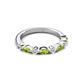 3 - Mira 0.50 ctw Marquise Peridot and Round Natural Diamond Women Stackable Wedding Band 