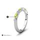 5 - Mira 0.50 ctw Marquise Peridot and Round Natural Diamond Women Stackable Wedding Band 