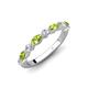 4 - Mira 0.50 ctw Marquise Peridot and Round Natural Diamond Women Stackable Wedding Band 