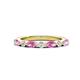 1 - Mira 0.62 ctw Marquise Pink Sapphire and Round Natural Diamond Women Stackable Wedding Band 