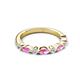 3 - Mira 0.62 ctw Marquise Pink Sapphire and Round Natural Diamond Women Stackable Wedding Band 