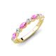 4 - Mira 0.62 ctw Marquise Pink Sapphire and Round Natural Diamond Women Stackable Wedding Band 