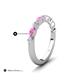 5 - Mira 0.62 ctw Marquise Pink Sapphire and Round Natural Diamond Women Stackable Wedding Band 