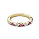 3 - Mira 0.46 ctw Marquise Pink Tourmaline and Round Natural Diamond Women Stackable Wedding Band 
