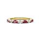 1 - Mira 0.46 ctw Marquise Pink Tourmaline and Round Natural Diamond Women Stackable Wedding Band 