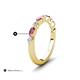 5 - Mira 0.46 ctw Marquise Pink Tourmaline and Round Natural Diamond Women Stackable Wedding Band 