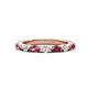 1 - Mira 0.46 ctw Marquise Pink Tourmaline and Round Natural Diamond Women Stackable Wedding Band 