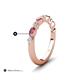 5 - Mira 0.46 ctw Marquise Pink Tourmaline and Round Natural Diamond Women Stackable Wedding Band 