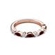 3 - Mira 0.54 ctw Marquise Red Garnet and Round Natural Diamond Women Stackable Wedding Band 