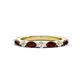 1 - Mira 0.54 ctw Marquise Red Garnet and Round Natural Diamond Women Stackable Wedding Band 
