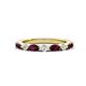 1 - Mira 0.58 ctw Marquise Rhodolite Garnet and Round Natural Diamond Women Stackable Wedding Band 