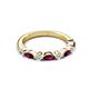 3 - Mira 0.58 ctw Marquise Rhodolite Garnet and Round Natural Diamond Women Stackable Wedding Band 
