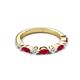 3 - Mira 0.62 ctw Marquise Ruby and Round Natural Diamond Women Stackable Wedding Band 