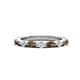 1 - Mira 0.42 ctw Marquise Smoky Quartz and Round Natural Diamond Women Stackable Wedding Band 