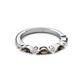 3 - Mira 0.42 ctw Marquise Smoky Quartz and Round Natural Diamond Women Stackable Wedding Band 