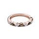 3 - Mira 0.42 ctw Marquise Smoky Quartz and Round Natural Diamond Women Stackable Wedding Band 