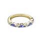 3 - Mira 0.46 ctw Marquise Tanzanite and Round Natural Diamond Women Stackable Wedding Band 