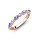 4 - Mira 0.46 ctw Marquise Tanzanite and Round Natural Diamond Women Stackable Wedding Band 