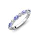 4 - Mira 0.46 ctw Marquise Tanzanite and Round Natural Diamond Women Stackable Wedding Band 