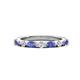 1 - Mira 0.46 ctw Marquise Tanzanite and Round Natural Diamond Women Stackable Wedding Band 