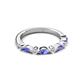 3 - Mira 0.46 ctw Marquise Tanzanite and Round Natural Diamond Women Stackable Wedding Band 