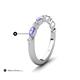 5 - Mira 0.46 ctw Marquise Tanzanite and Round Natural Diamond Women Stackable Wedding Band 