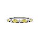 1 - Mira 0.50 ctw Marquise Yellow Sapphire and Round Natural Diamond Women Stackable Wedding Band 