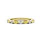 1 - Mira 0.50 ctw Marquise Yellow Sapphire and Round Natural Diamond Women Stackable Wedding Band 