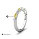 5 - Mira 0.50 ctw Marquise Yellow Sapphire and Round Natural Diamond Women Stackable Wedding Band 