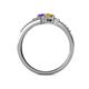 5 - Zaira Amethyst and Citrine with Side Diamonds Split Shank Ring 