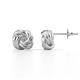 1 - Ziba Ribbed Loop Knot Women Stud Earrings in 14K Solid Gold 