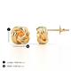 5 - Ziba Ribbed Loop Knot Women Stud Earrings in 14K Solid Gold 